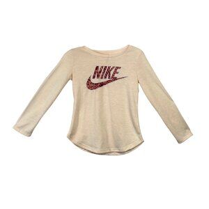 Nike Girls' Long Sleeve Futura Graphic T-Shirt – Kids' Top, Size 3T